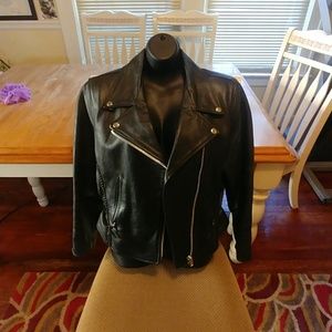Rocky mountain hides black leather coat
